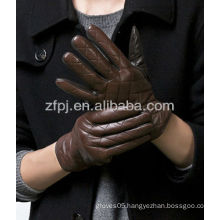 latest design brown leather gloves men